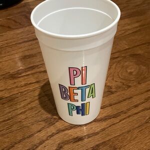PI BETA PHI Sorority plastic cup